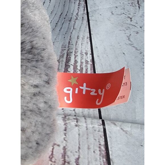 Gitzy Penguin Plush Stuffed Animal Toy Gray White Orange Green Scarf 9 Inch New - Picture 7 of 7